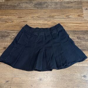 Abercrombie Kids Black Skater Skort 9/10 Girls Pull On Elastic Waist